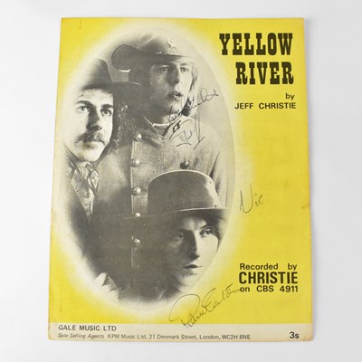 Lot 152 - CHRISTIE; sheet music 'Yellow River', signed...