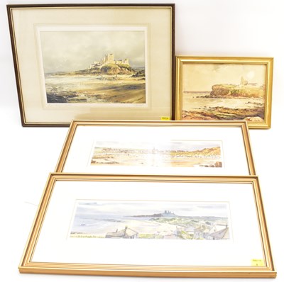 Lot 608 - Three signed prints depicting coastal scenes...