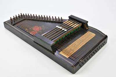Lot 1326 - Six bar autoharp with rose detail.