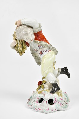 Lot 1419 - DERBY; an 18th century figure 'Winter', from...