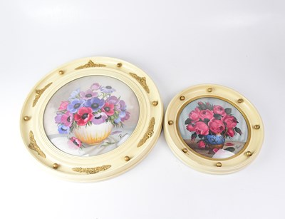 Lot 658 - ROSINA; oils, two circular paintings of...