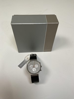 Lot 1309 - JACOB JENSEN; a boxed wristwatch with three...