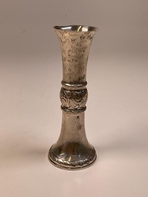 Lot 1104 - MARIUS HAMMER; a Norwegian silver vase with...