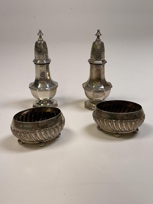 Lot 1101 - A pair of late Victorian hallmarked silver...