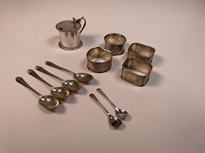 Lot 1102 - A group of variously hallmarked small silver...