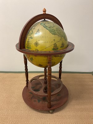 Lot 472 - A globe drinks cabinet in the form of a...