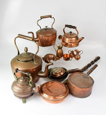 Lot 425 - A quantity of copper ware to include four...