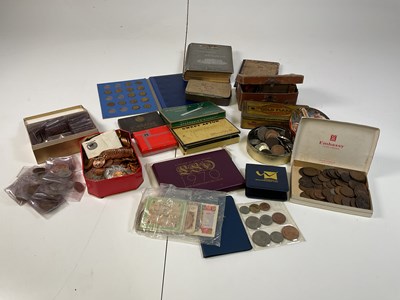 Lot 1329 - Collection of coins, notes etc