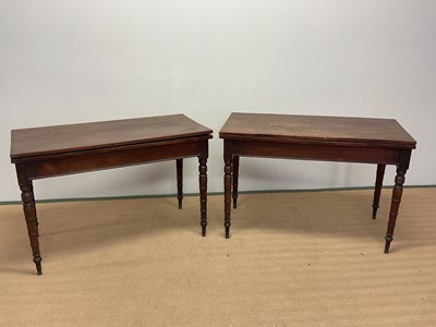 Lot 393 - A pair of late George III mahogany rectangular...