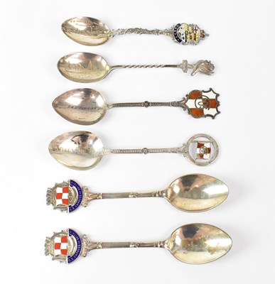 Lot 261 - Six silver commemorative spoons for the Old...