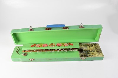 Lot 599 - A Chinese flowers music harp stringed...