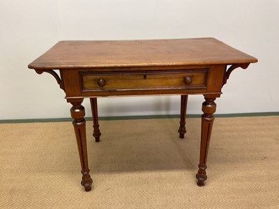 Lot 494 - A late Victorian walnut single drawer writing...