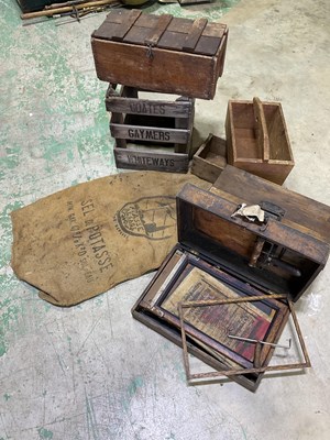 Lot 371 - A quantity of wooden boxes including a Coates,...