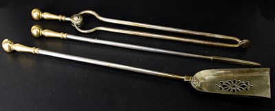 Lot 6360 - A 19th century three piece companion set with...