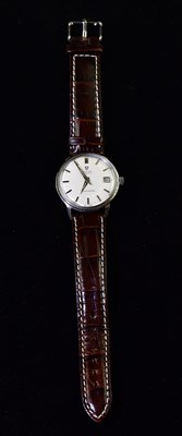 Lot 2866 - OMEGA; a gentleman's stainless steel automatic...