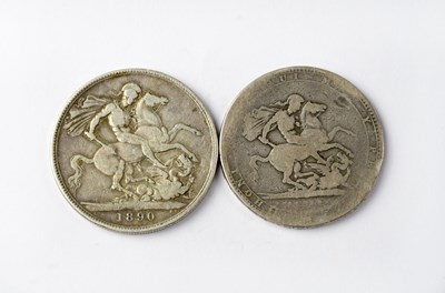 Lot 830 - Two silver crowns