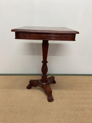 Lot 498 - A reproduction occasional table with rounded...