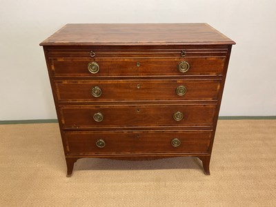 Lot 396 - A George IV mahogany crossbanded and inlaid...