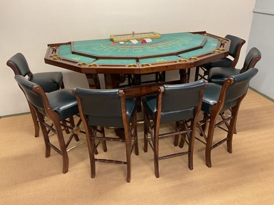 Lot 378 - A contemporary impressive gambling table with...