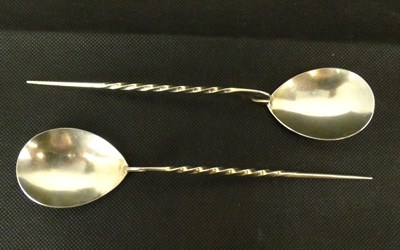 Lot 719 - Two Edwardian Roman-style Cochlearium seafood spoons