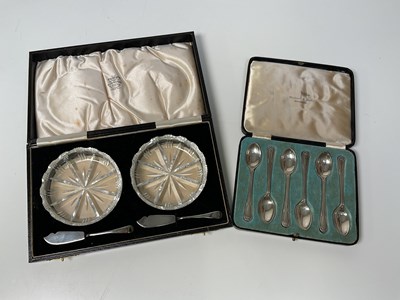Lot 1137 - WALKER & HALL; a cased set of six hallmarked...