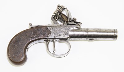 Lot 632 - A late 18th/early 19th century flintlock muff...