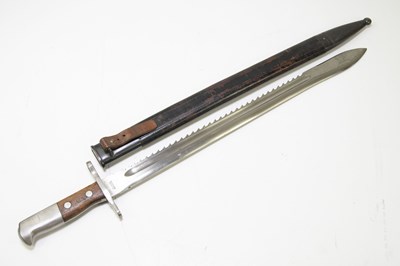 Lot 677 - ELSENER-SCHWYZ; a Mod 1914 Sägebajonett...