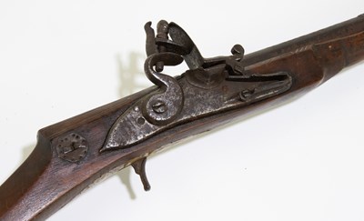 Lot 575 - An 18th century Eastern flintlock musket, with...