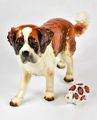 Lot 1420 - GOEBEL; a large model of a St Bernard, height...