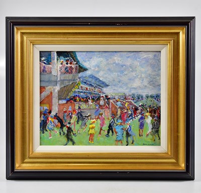 Lot 261 - SUE ATKINSON (1949-2021); oil on board, 'A Day...