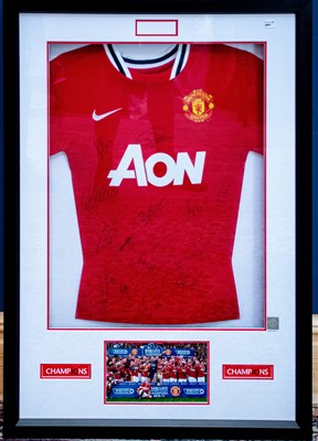 Lot 1232 - MANCHESTER UNITED; an autographed replica...