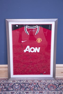 Lot 1249 - MANCHESTER UNITED; an autographed replica...