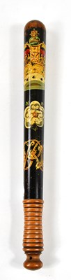 Lot 449 - A Victorian painted truncheon decorated with a...