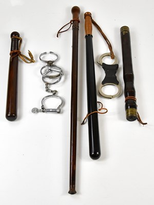 Lot 444 - An early 19th century brass mounted truncheon,...