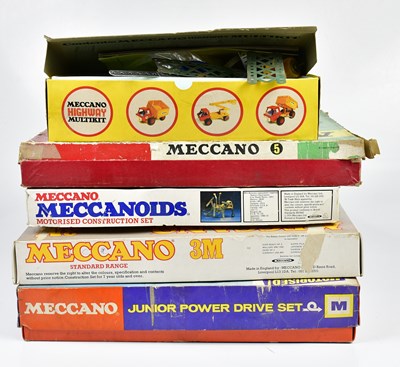 Lot 1092 - MECCANO; seven assorted boxed sets to include...