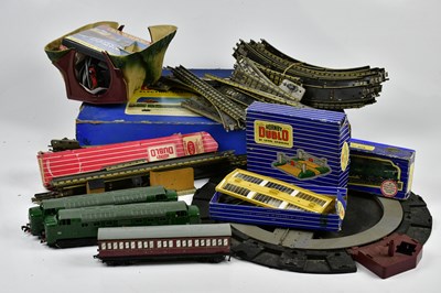 Lot 1112 - HORNBY; a Dublo electric train set, together...