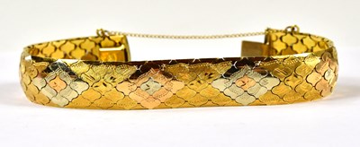 Lot 2168 - A yellow and white metal filigree decorated...