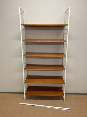 Lot 408 - A mid 20th century Ladderax modular shelving...
