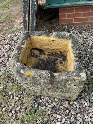 Lot 361 - A stone trough, 30 x 53 x 54cm.