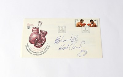Lot 382 - MUHAMMED ALI; a first day cover signed by the...