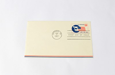 Lot 412 - PELE; a US first day issue postcard signed by...