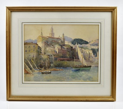 Lot 402 - ERNEST GEORGE; watercolour, 'Mentone', signed...