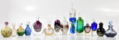 Lot 1570 - A mixed collection of coloured glass perfume...