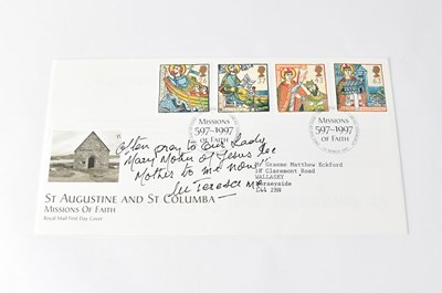 Lot 345 - MOTHER THERESA OF CALCUTTA; a first day cover,...