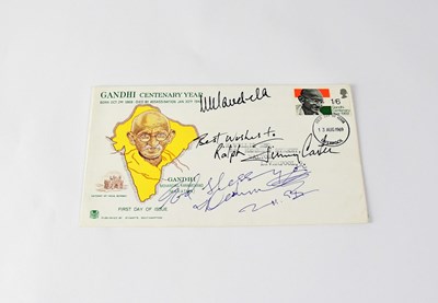 Lot 348 - NELSON MANDELA; a first day cover bearing the...