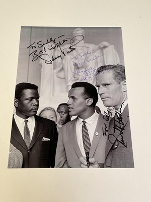 Lot 2313 - AMERICAN ACTORS; a large black and white...