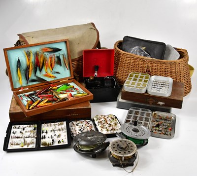 Lot 1389 - Various fly fishing equipment to include reels,...