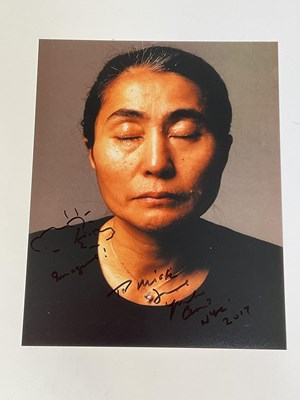Lot 2315 - YOKO ONO; a large colour photograph bearing...