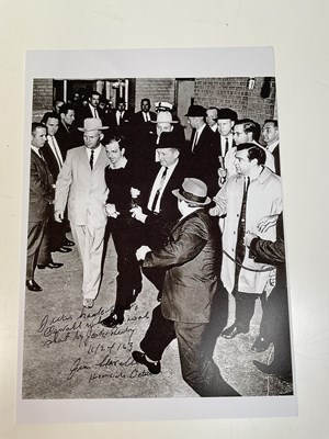 Lot 2320 - LEE HARVEY OSWALD; a large black and white...