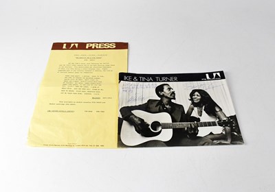 Lot 188 - TINA TURNER; a black and white promotional...